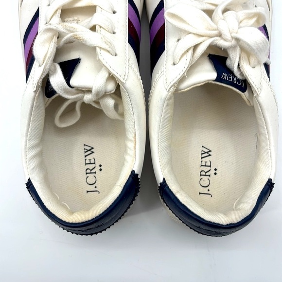 J Crew Factory Striped road trip sneakers in white size 10 - Picture 6 of 8